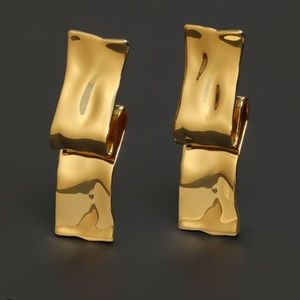 Alexis Bittar Twisted Folded Ribbon Post Earrings